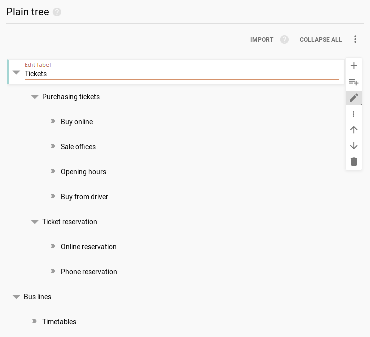 Create tree from scratch