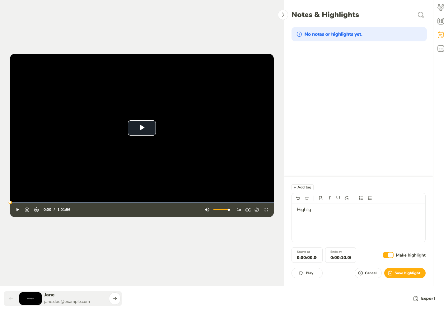 Create highlights manually