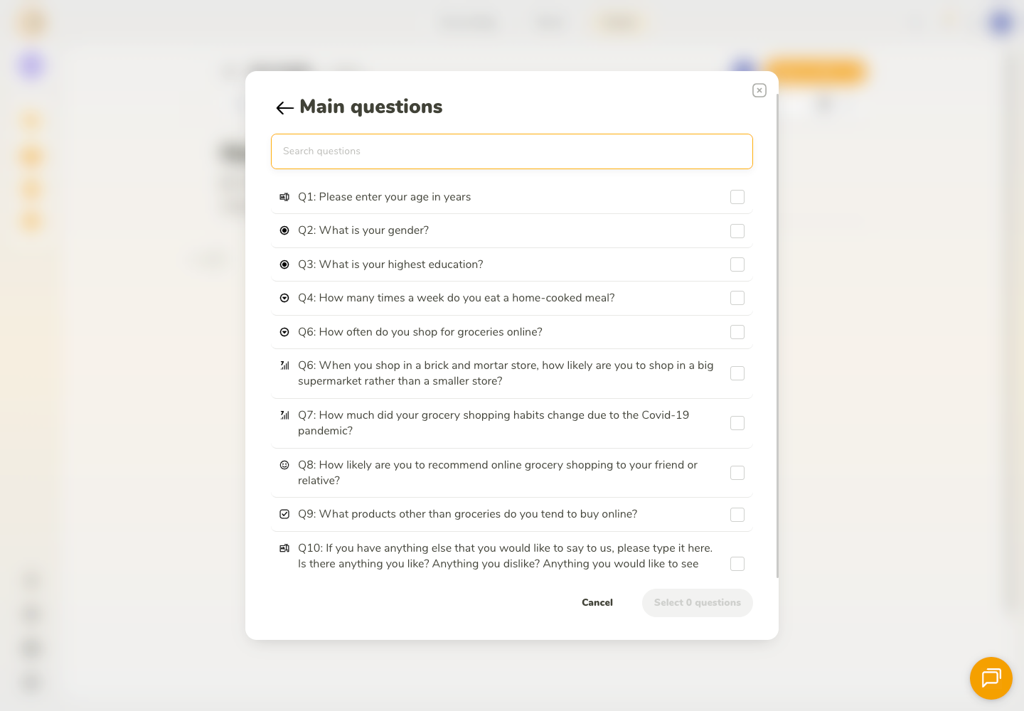 Specific questions