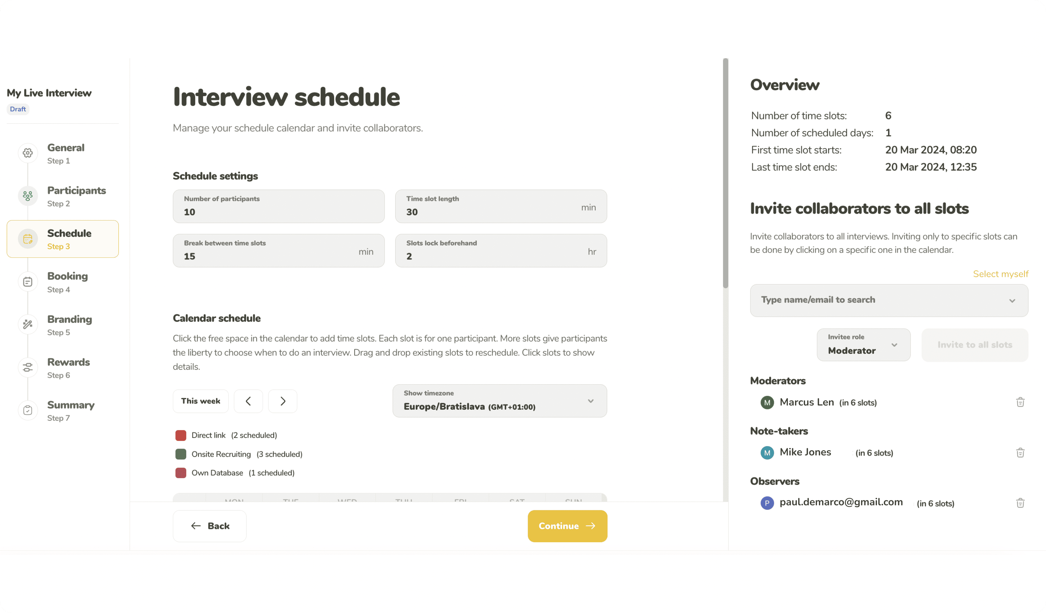 Plan your availability and assign roles