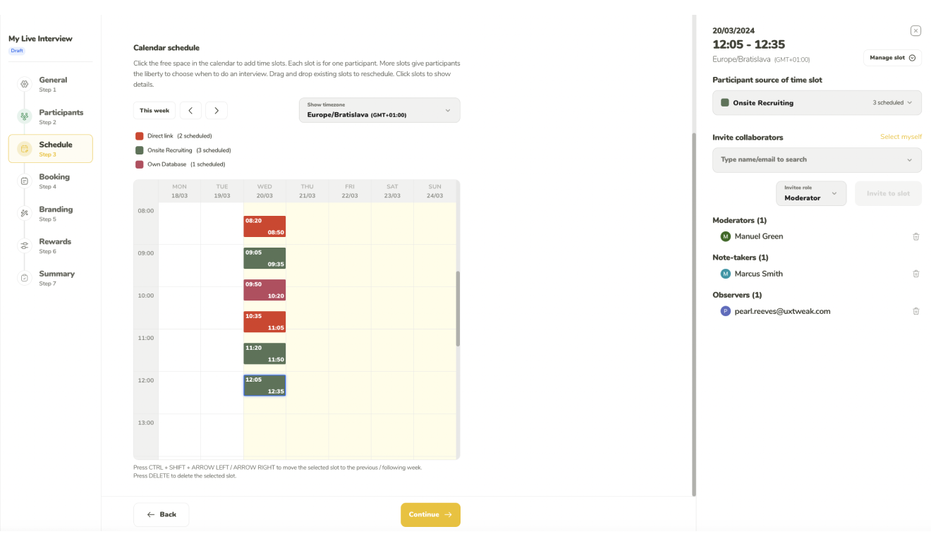 Plan your availability and assign roles