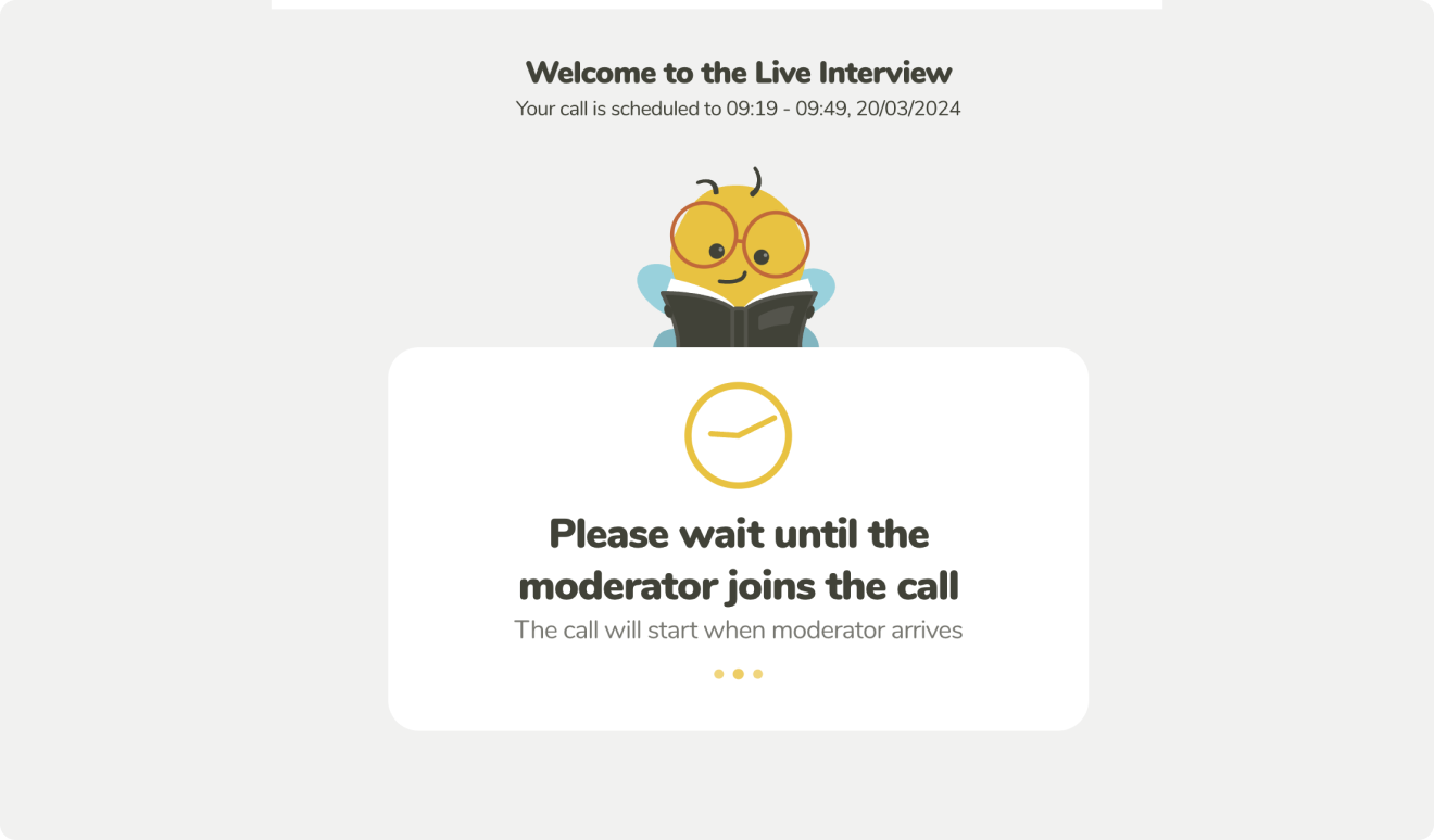 Conduct the interviews