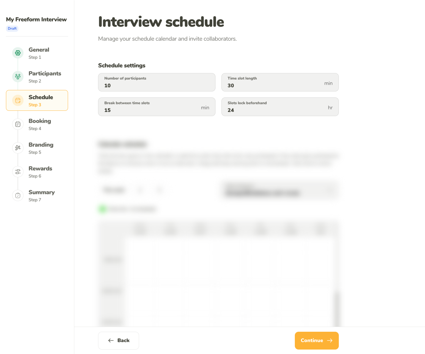 Schedule options