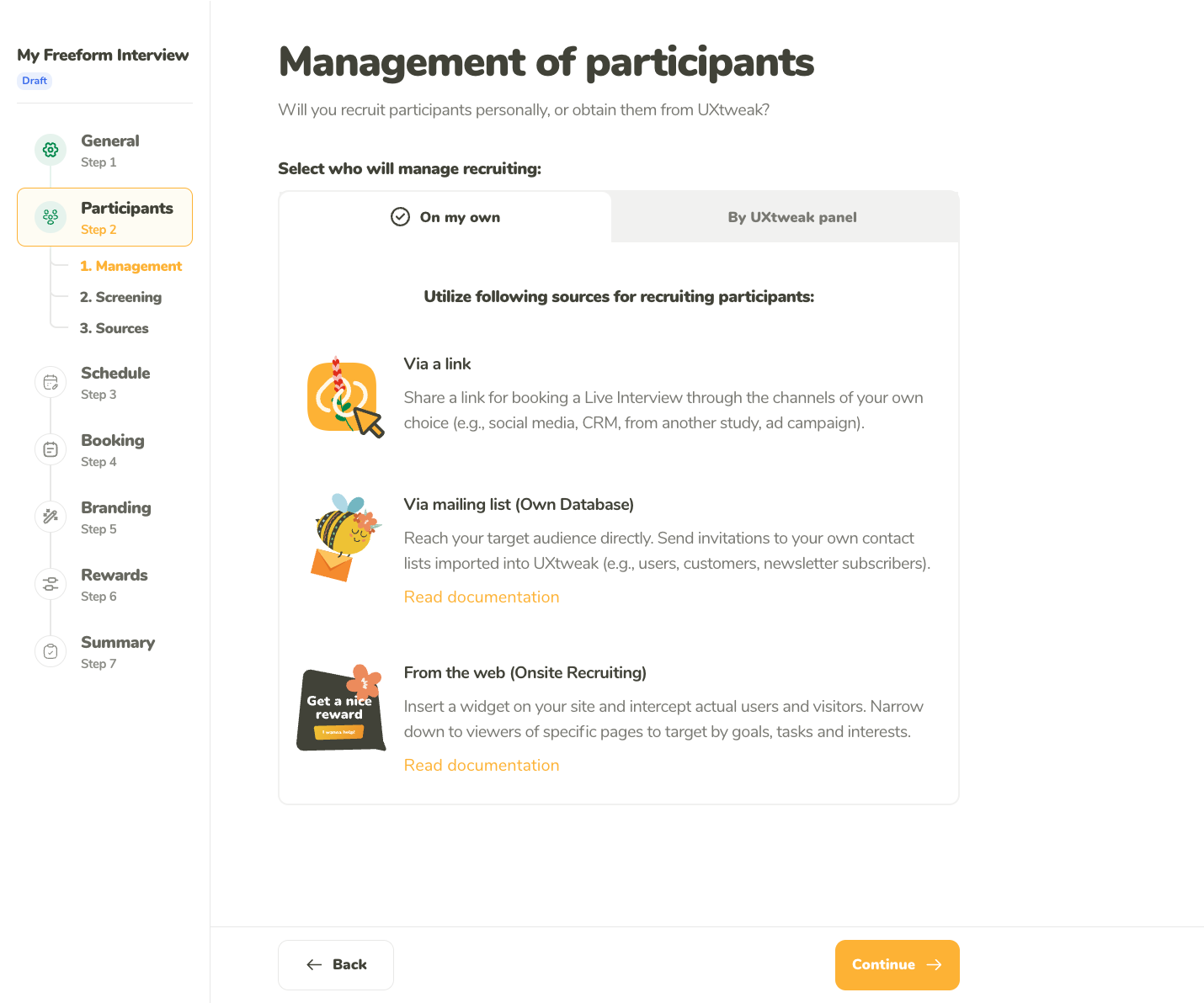 Own Sourced participants
