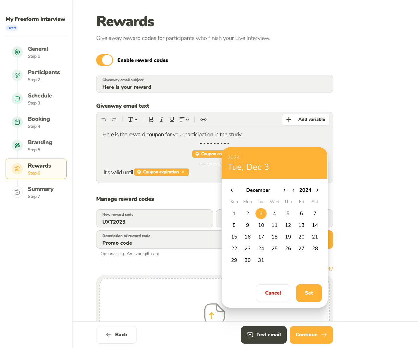 Manual adding of a coupon