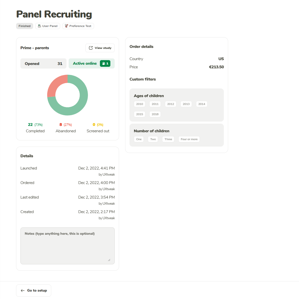 Recruiting in progress