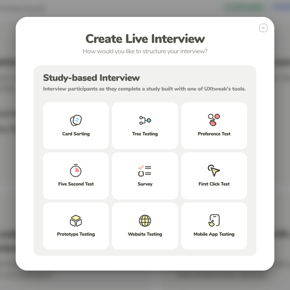 Choosing the study type for your interview