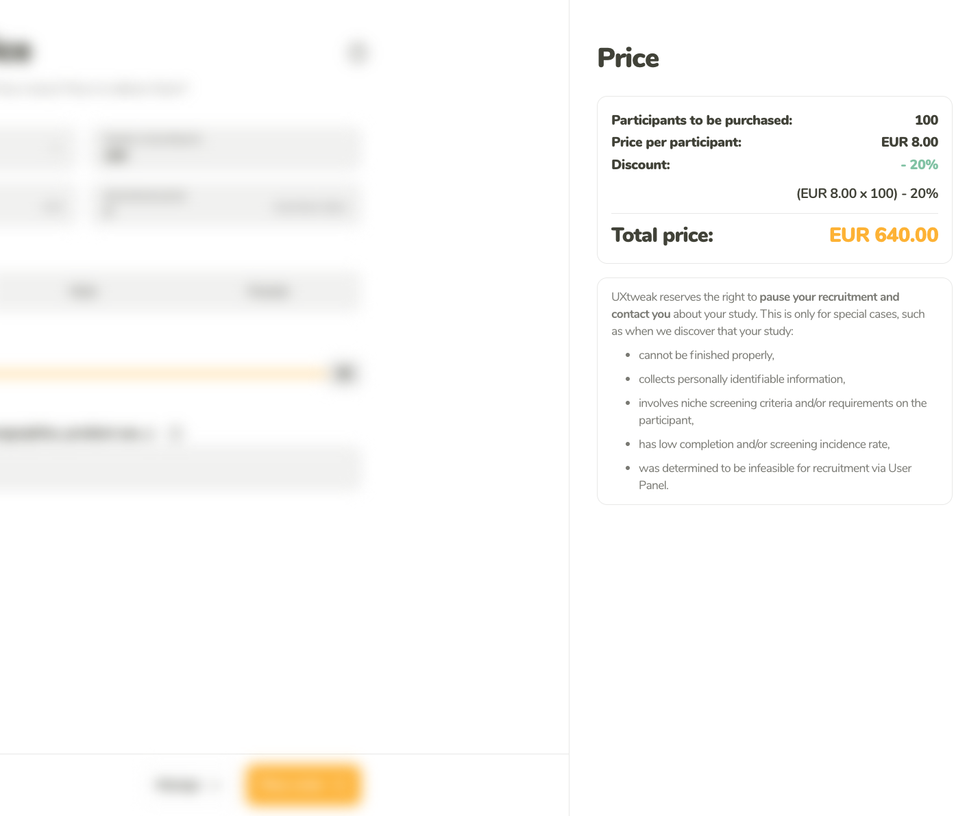 Price calculation