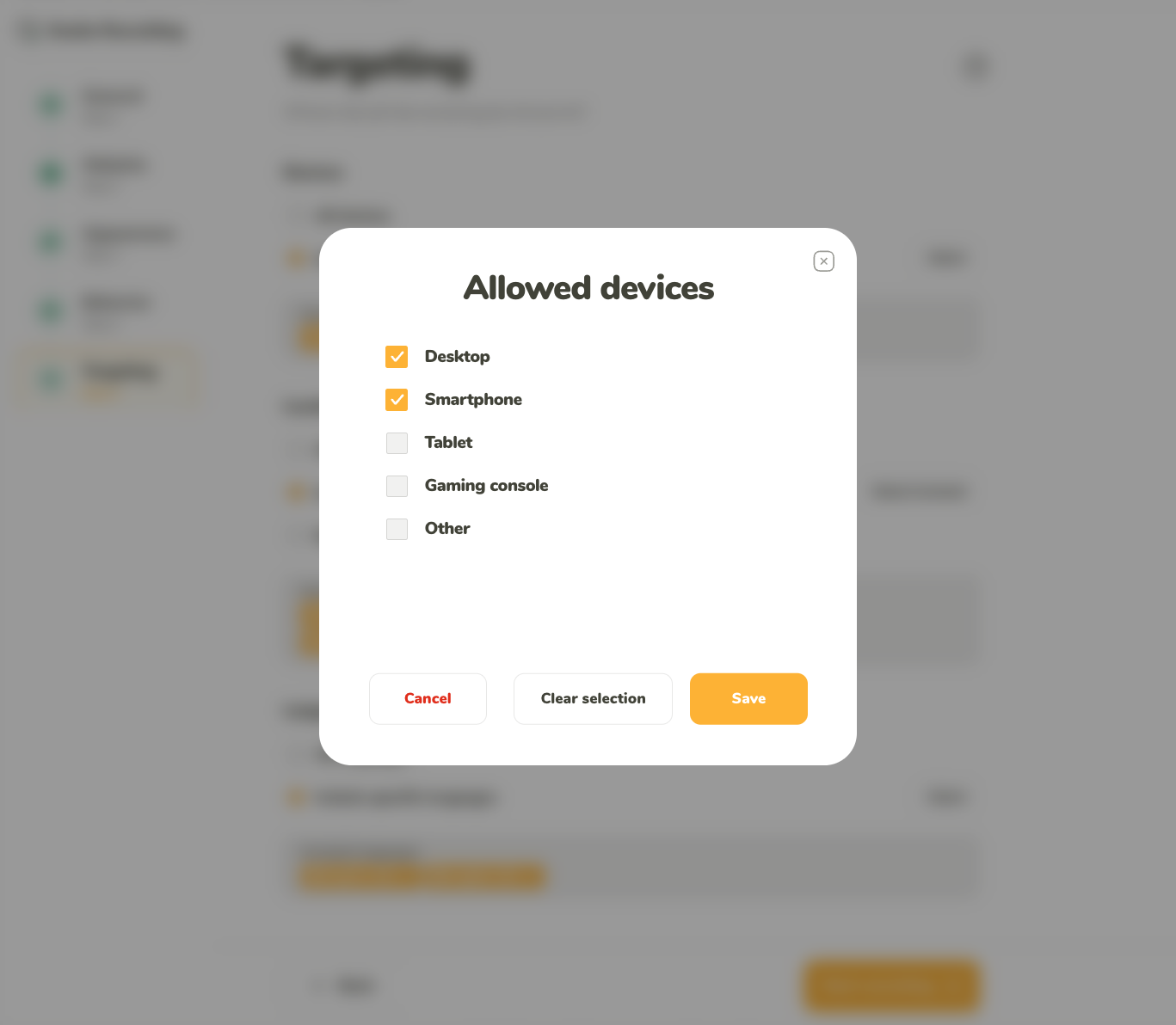 Device selection