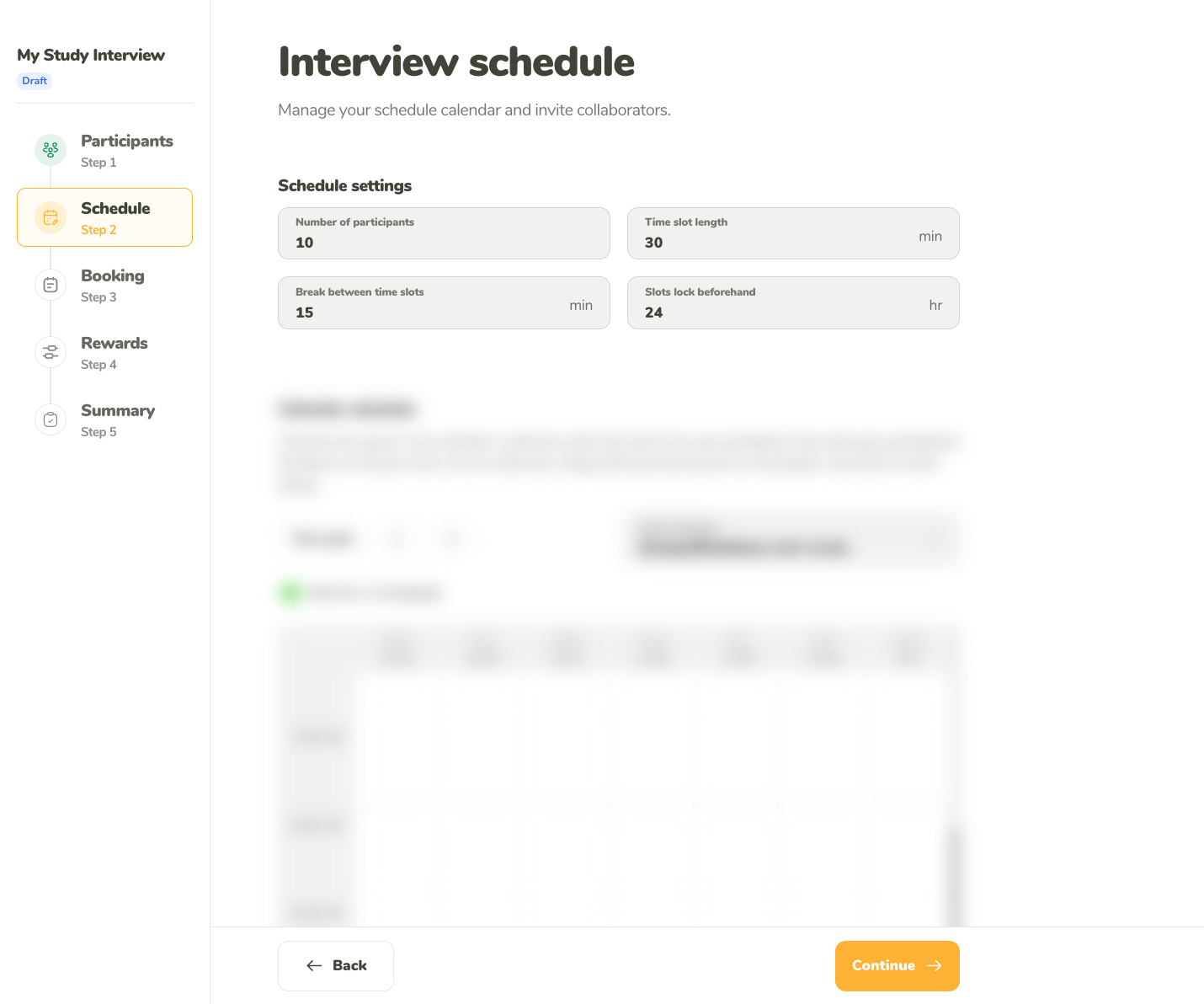 Schedule options
