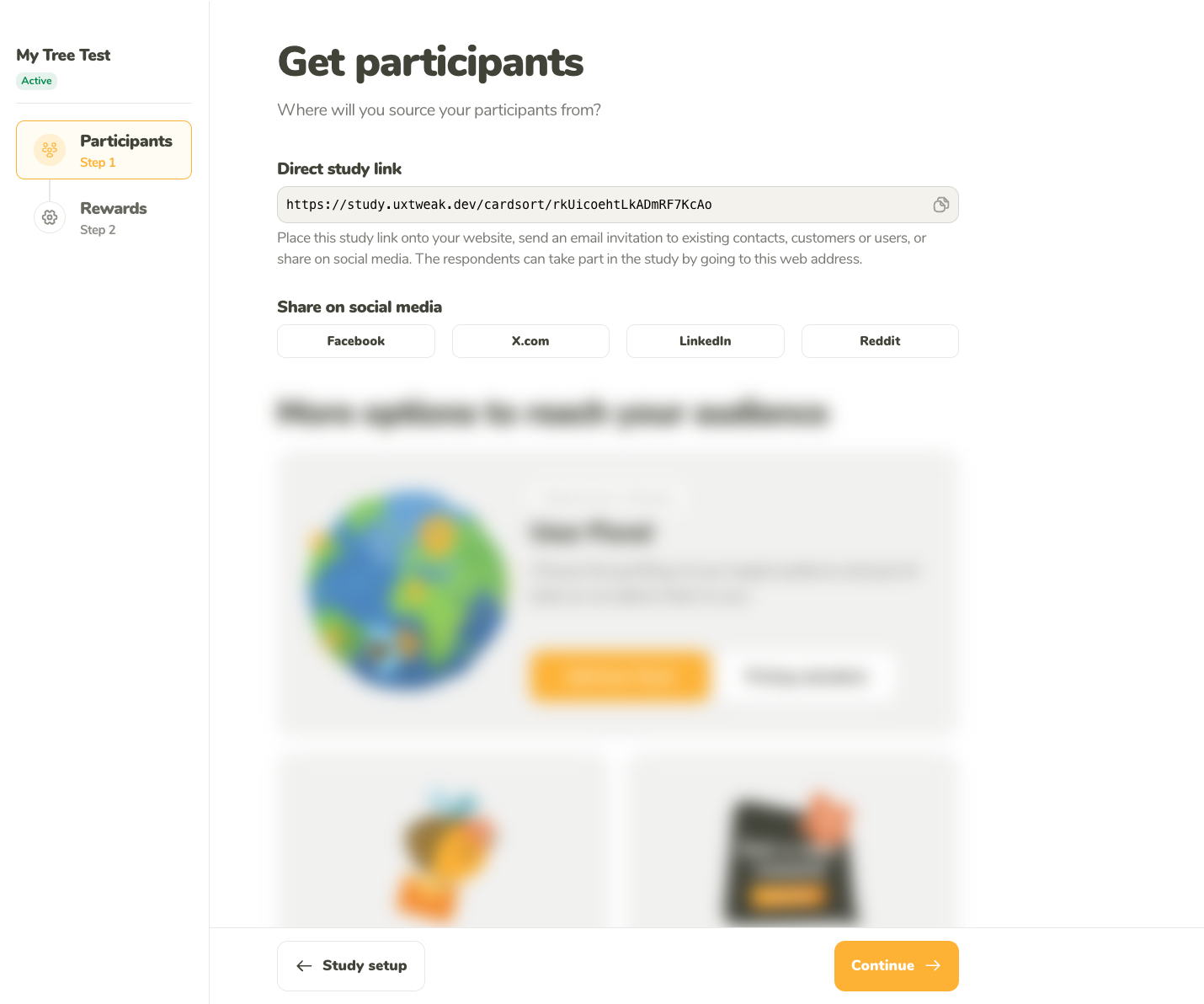 Share the study with respondents