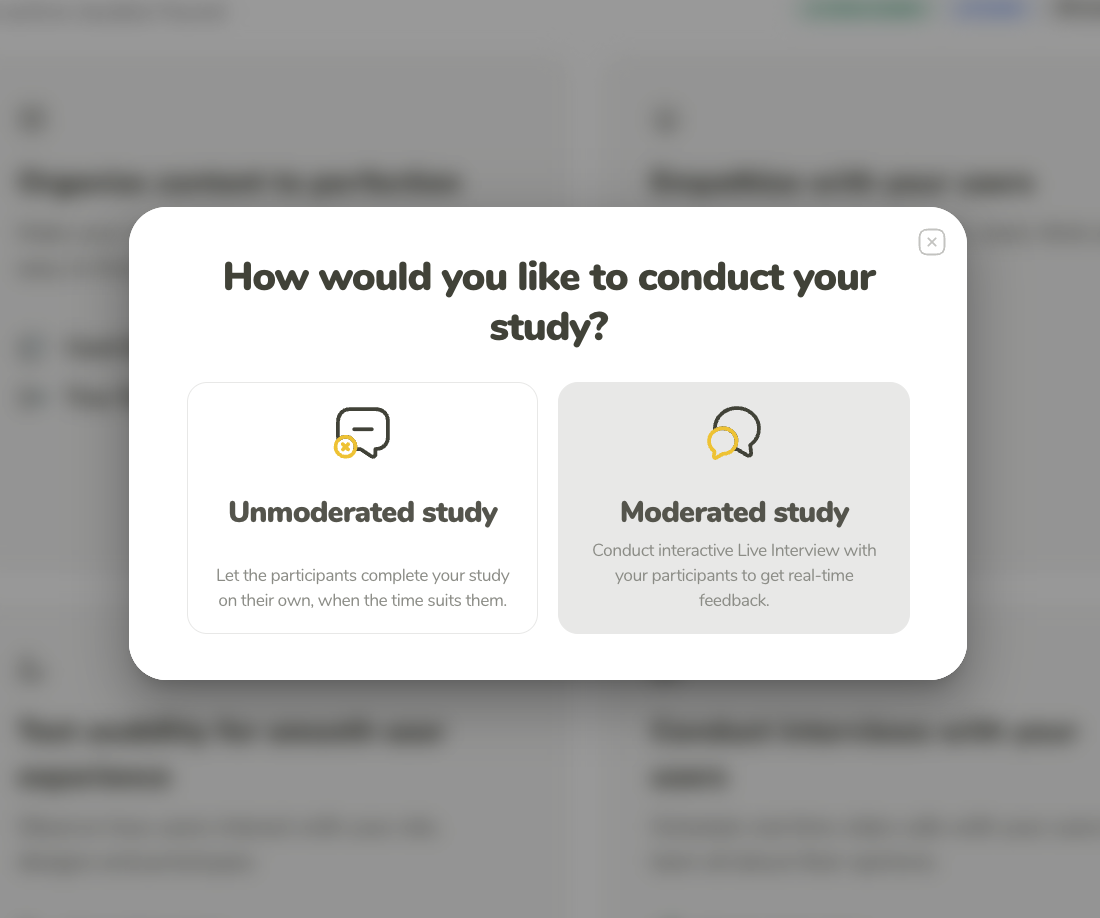 Creating interview from study
