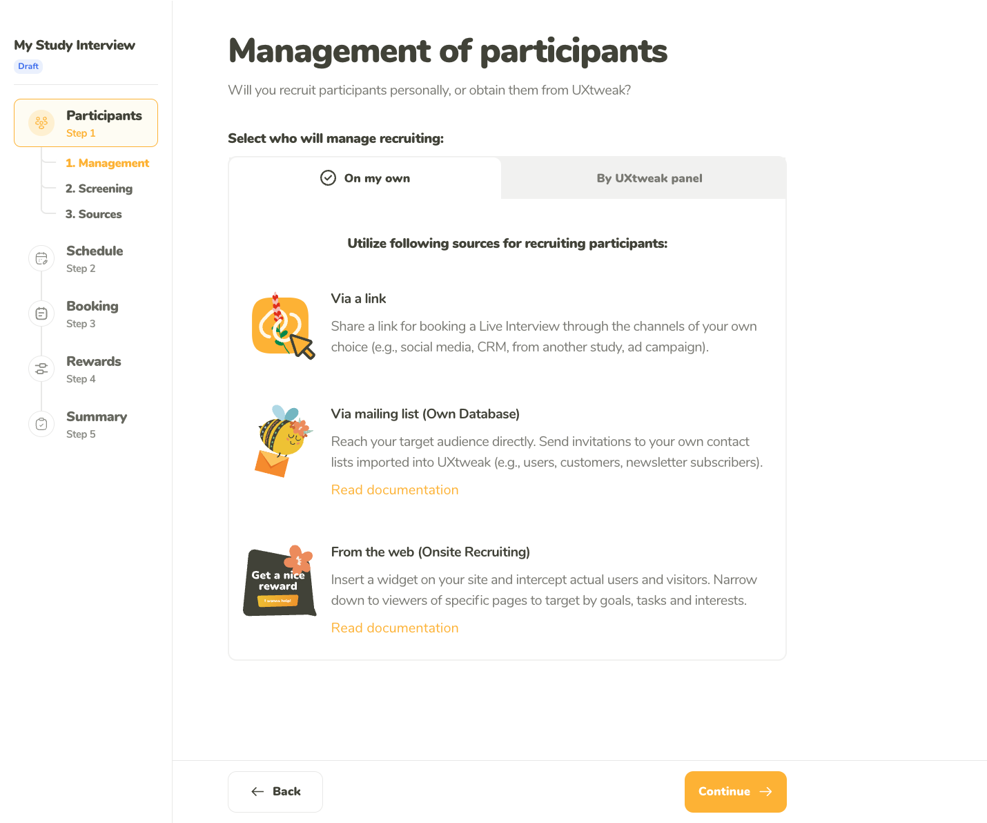 Own Sourced participants