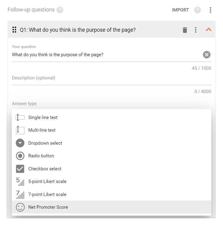 Choose from a wide range of questions formats