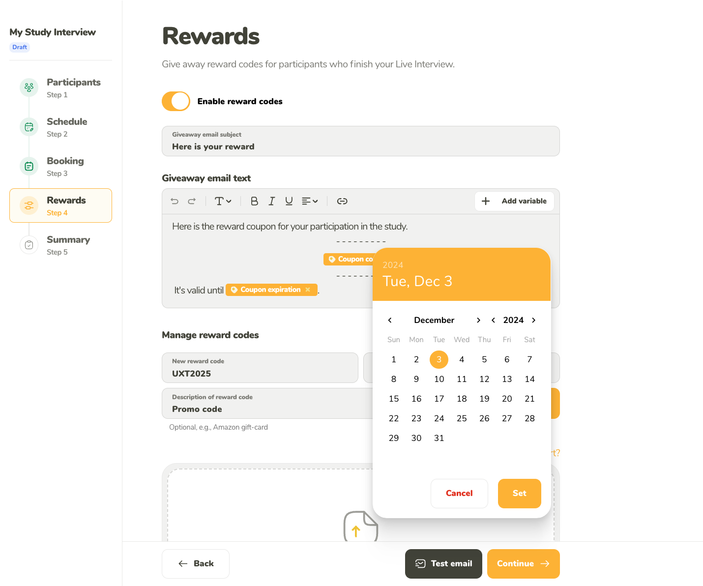 Manual adding of a coupon