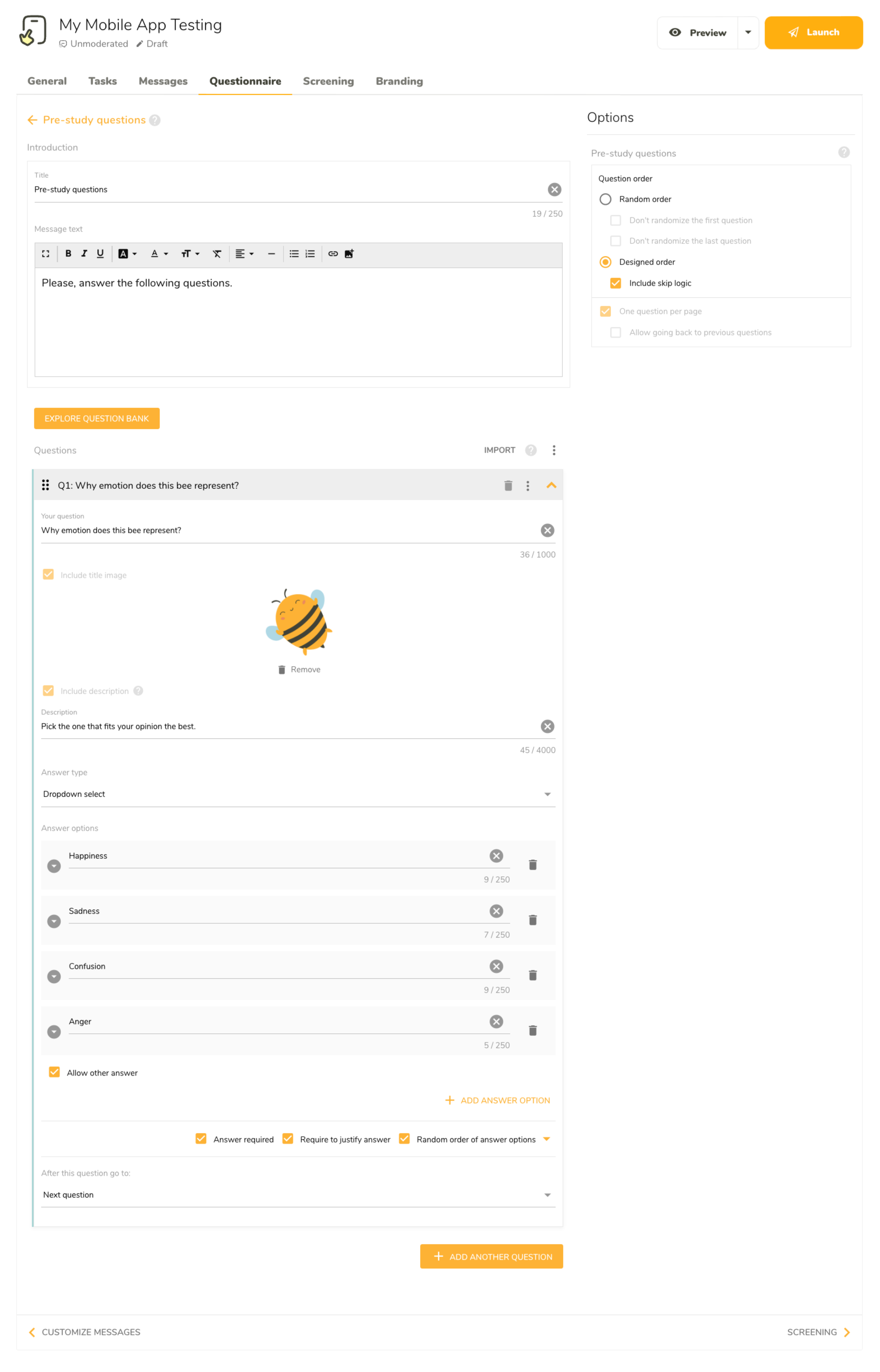 Write your questions