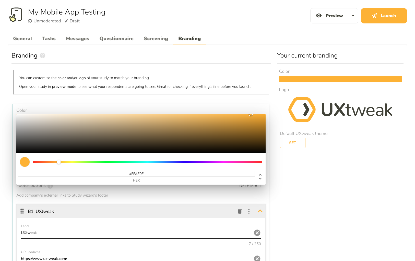 Use custom colors