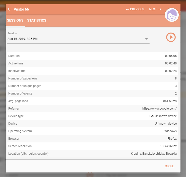 Session details