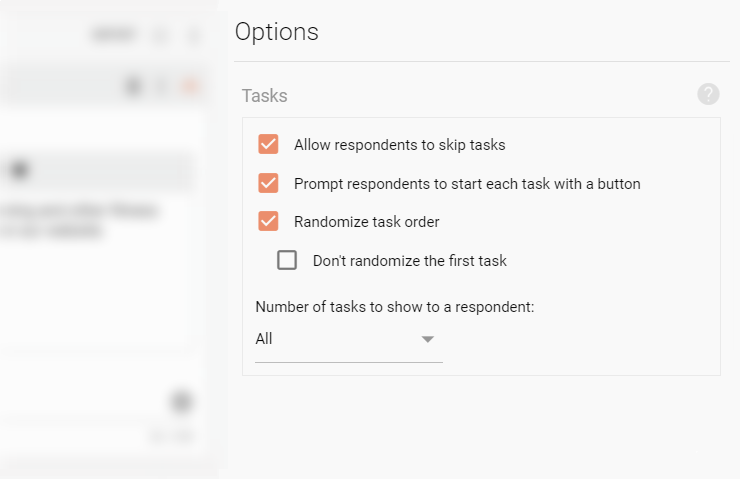Edit task options