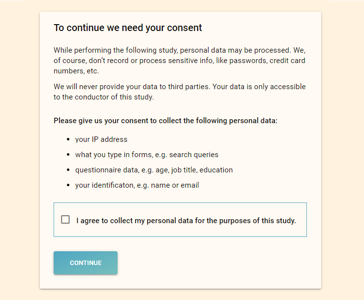 Asking for consent