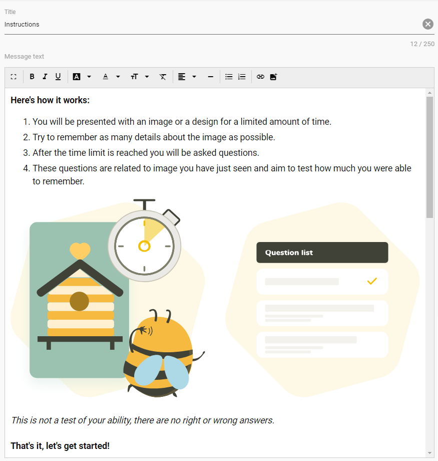 Insert images into messages