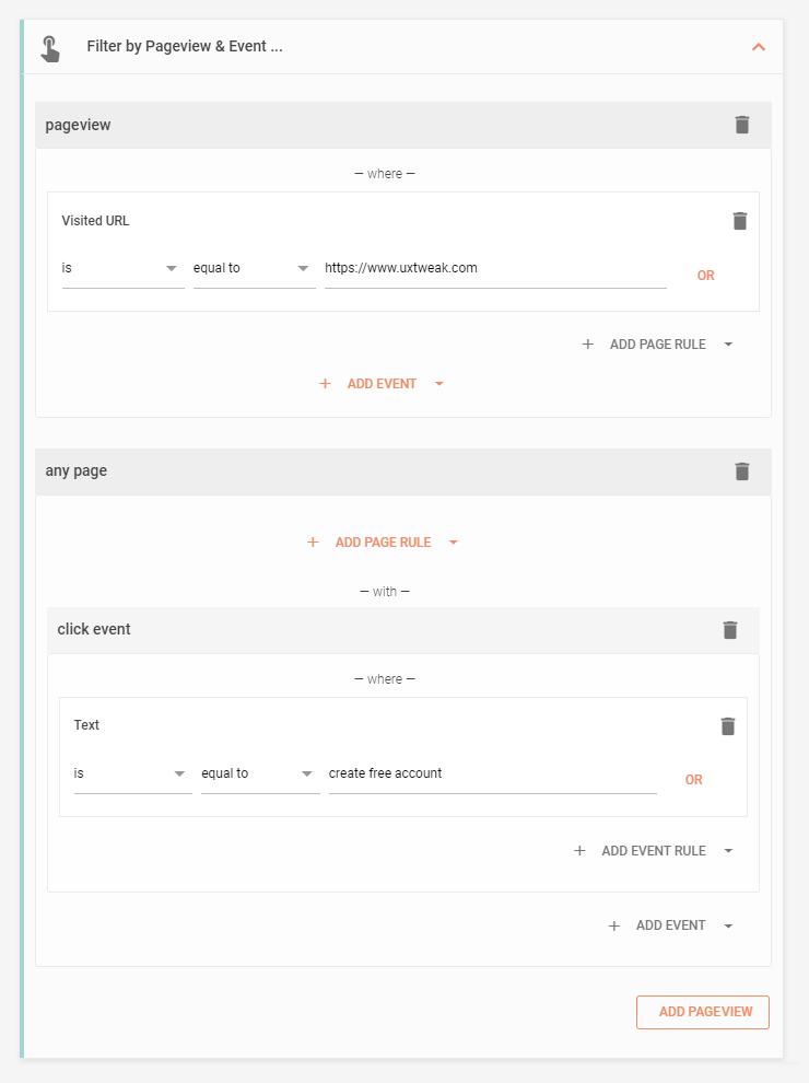Simple Pageview & Event filter
