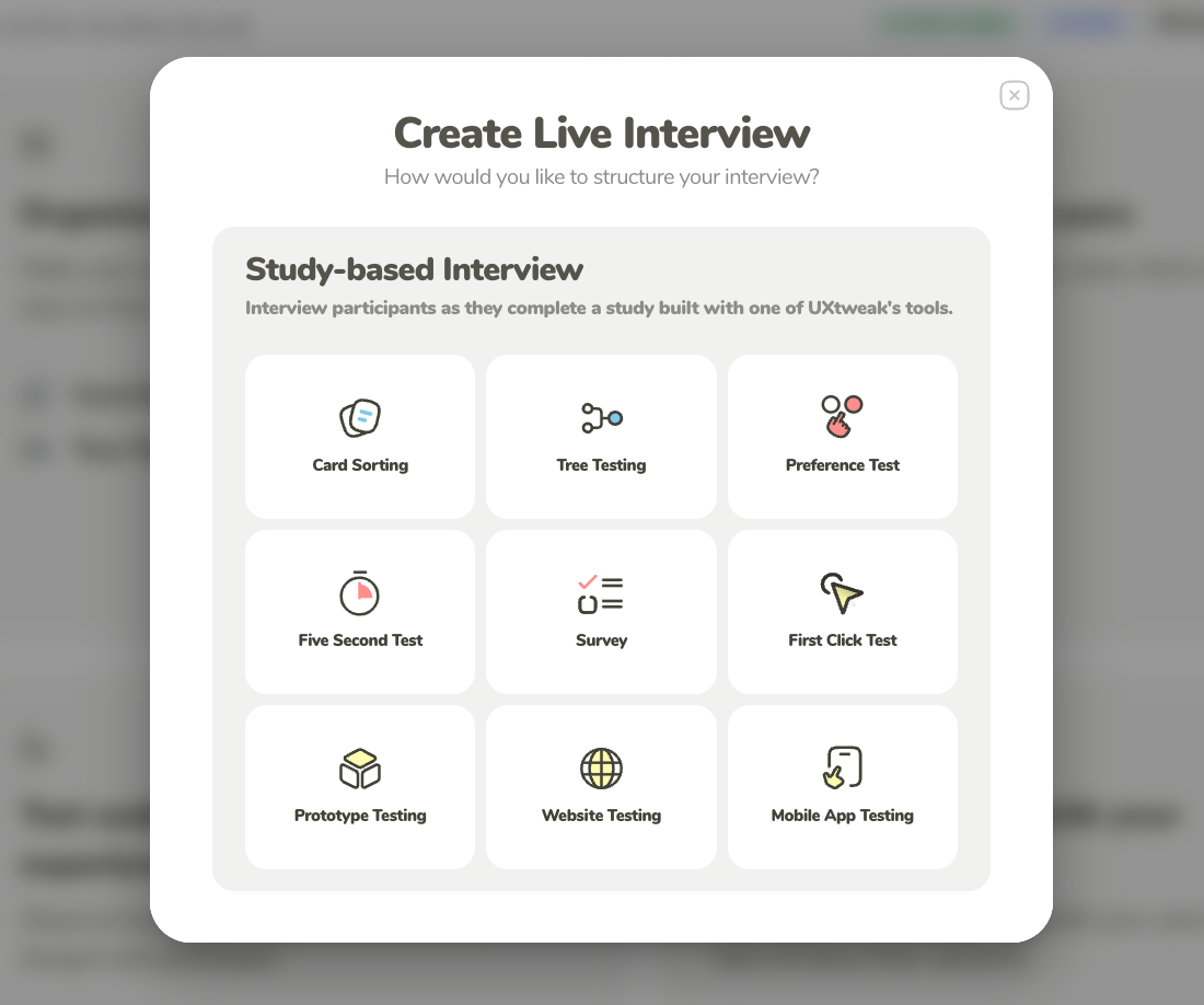 Selecting the study type