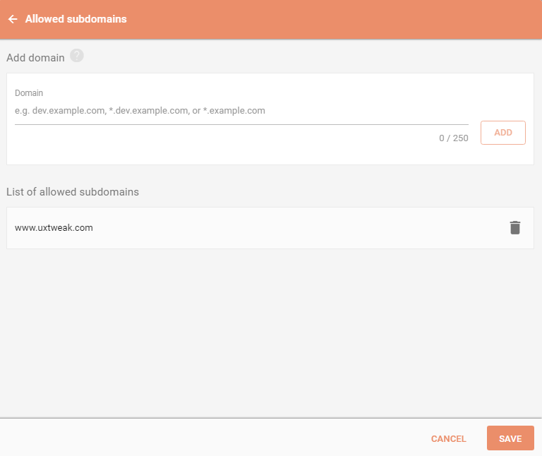 Add subdomain
