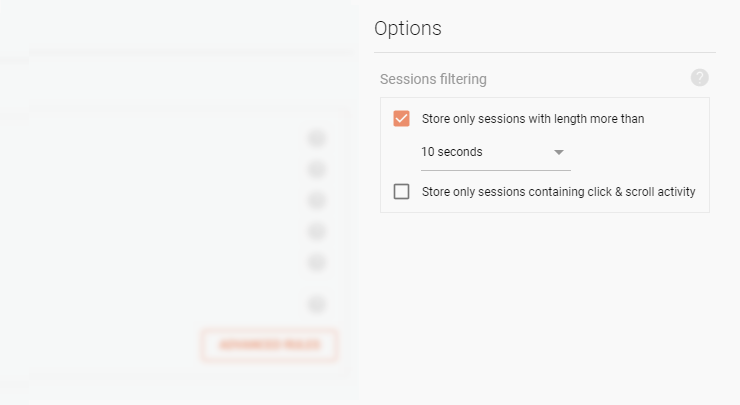 Discard trivial sessions