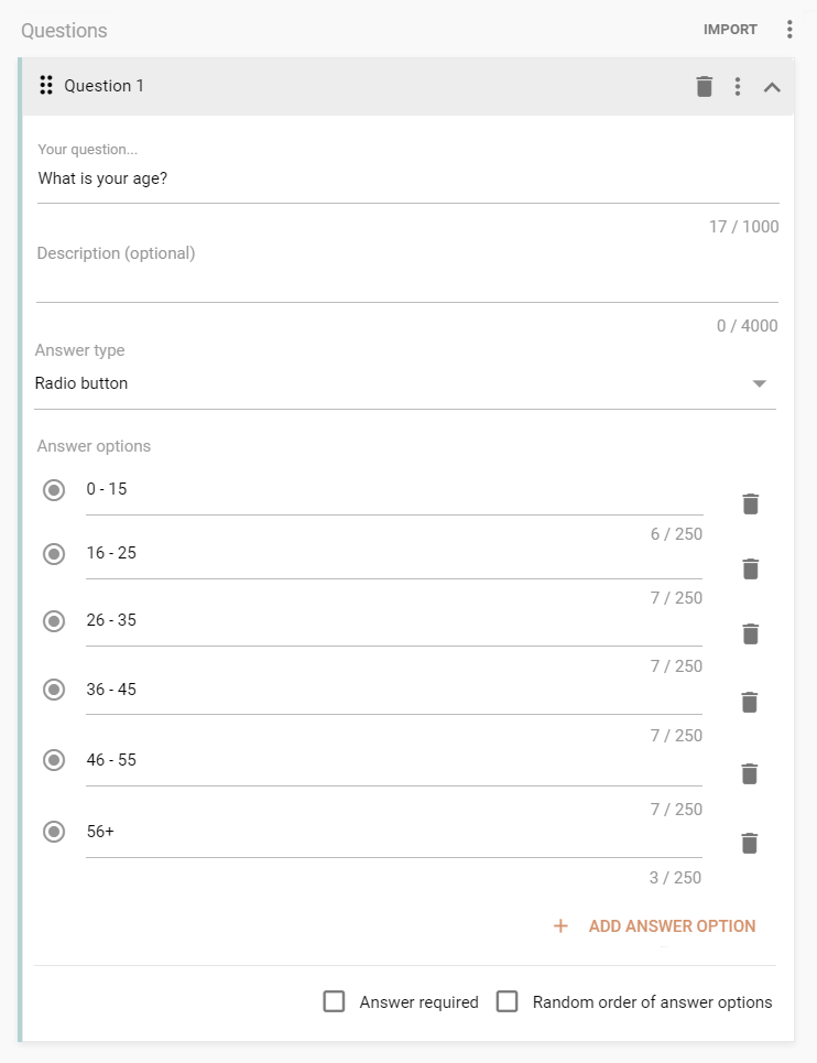 Full text or multiple options