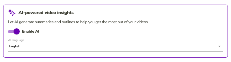 AI-powered video insights