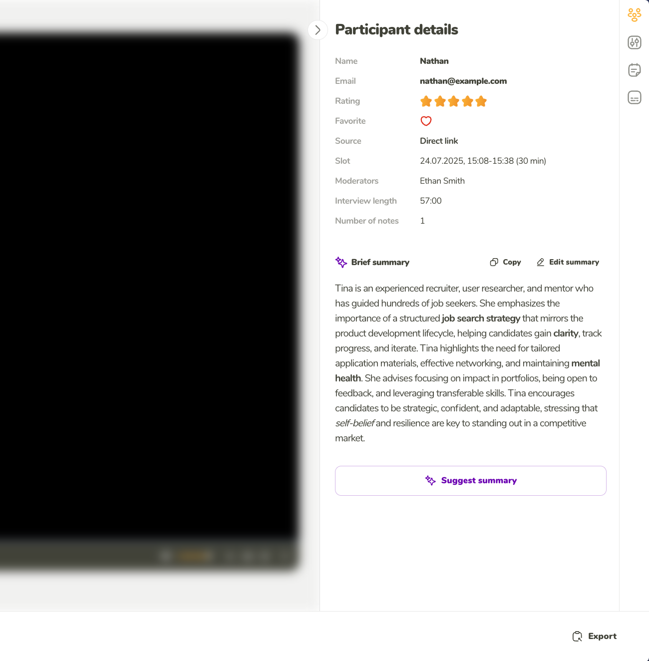 Overview tab