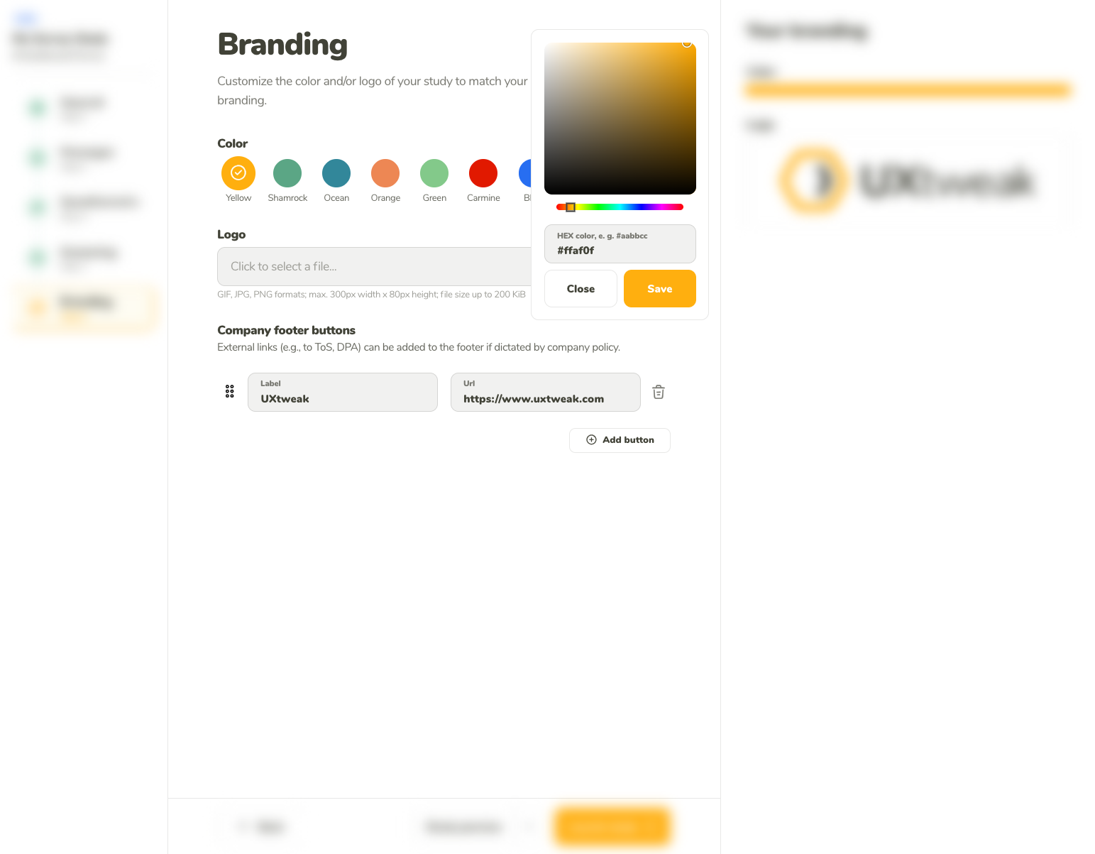 Use custom colors