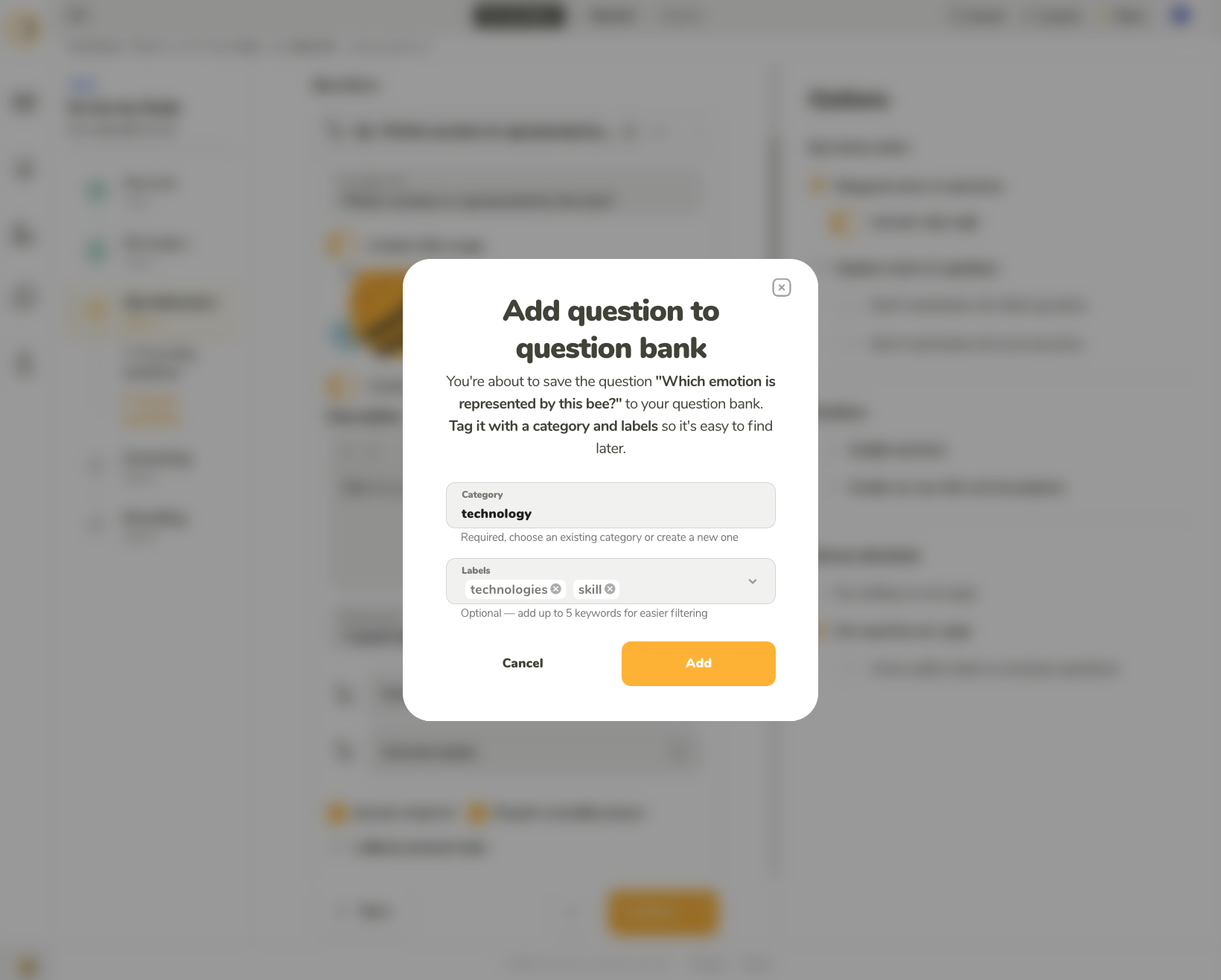 Add question to question bank