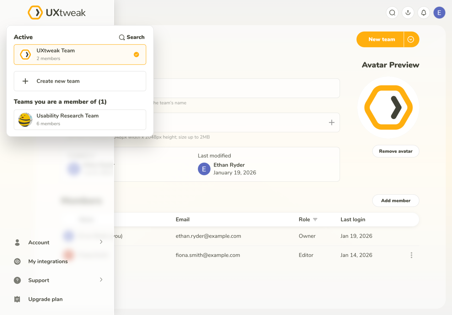 Manage your teams